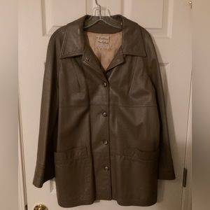 Vintage Leather Coat by New England